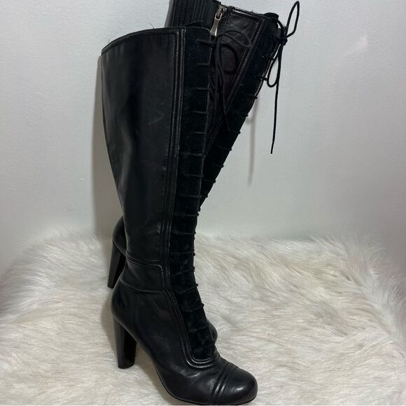 Max Studio Black Lace Up Boots - Picture 13 of 16